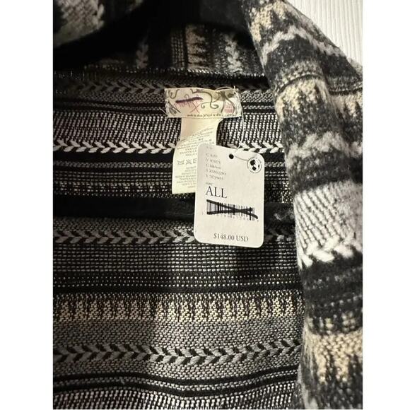 Free People Jackson Oversized Striped Poncho, MSRP $148 New with Tag - Picture 6 of 8